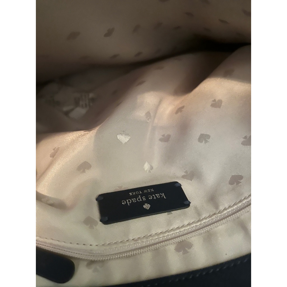 Kate Spade New York Laptop Tote Bag Leather Gray and Pink - Picture 5 of 7